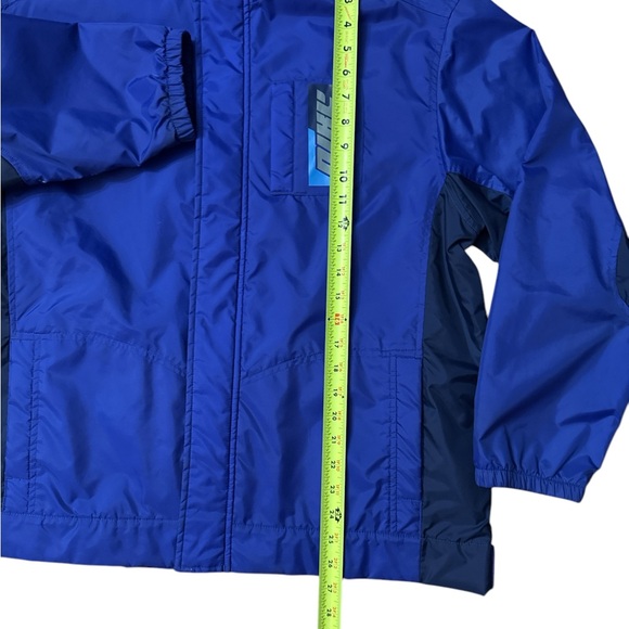 Y2K Nike Boys Youth Lightweight Jacket Size XL 18-20 Nike Swoosh Blue Spellout - Picture 4 of 10